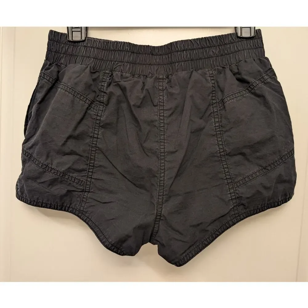 Alexander Wang Mid Rise Swim Shorts Black Zip Fly Cotton Casual Beach Mesh Lined